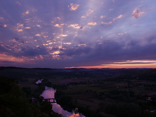 Photo of Sunset over the Dordogne River Valley, France, by John Hulsey